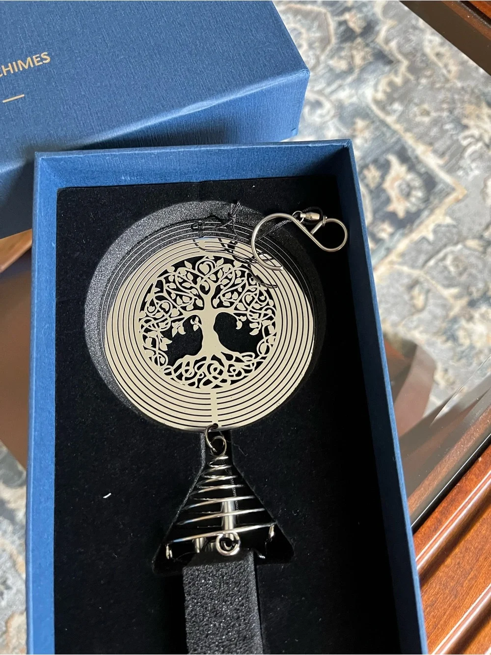 Leavores Best Friend Spinning Windchimes NEW in Blue Gift Box